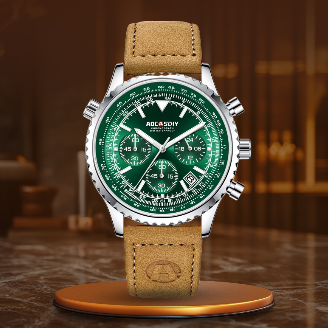 Watch with luxury chronograph function for an elegant look