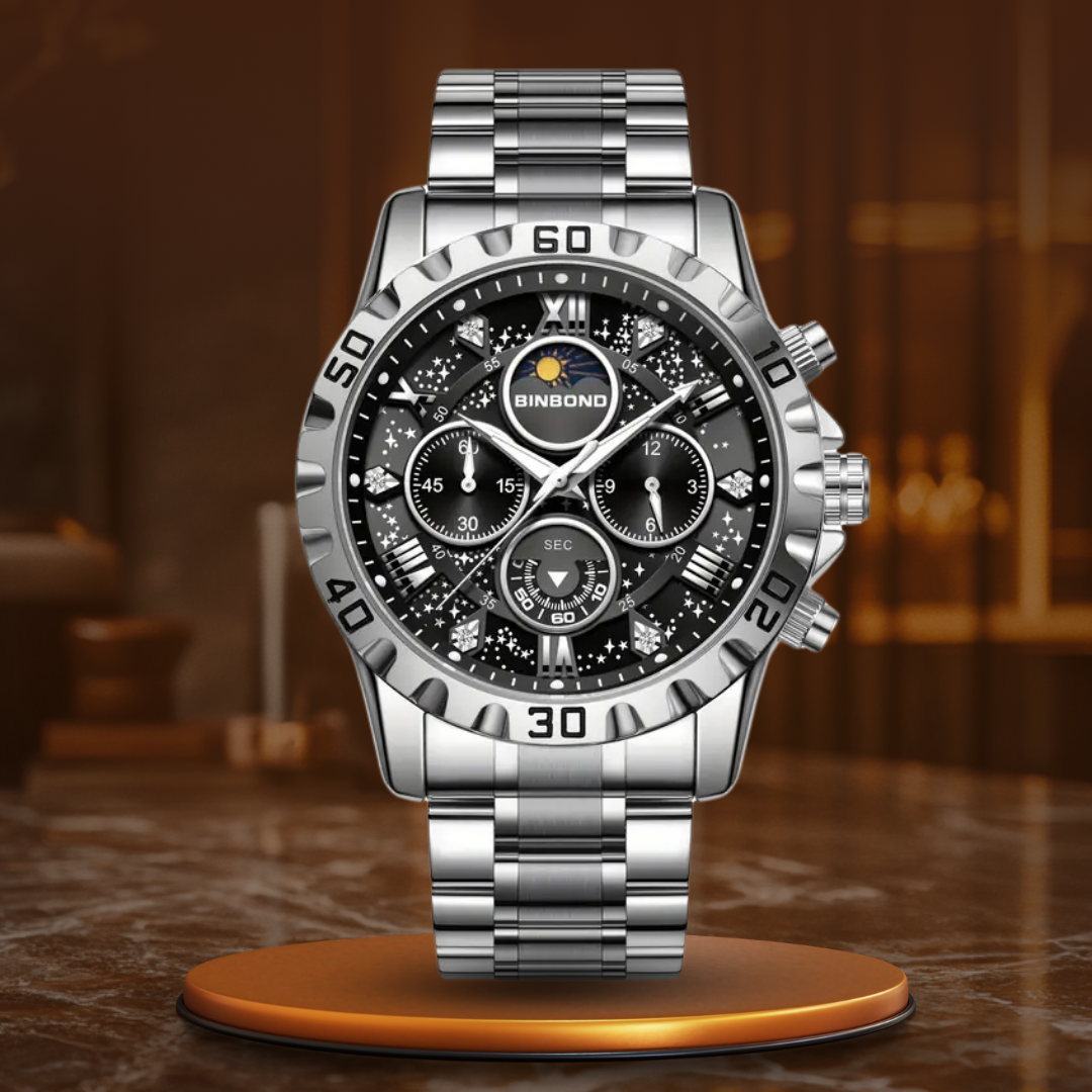 Watch with Luxury Chronograph and Metal Band for a Stylish and Elegant Appearance