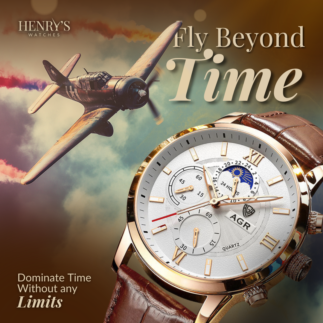 Luxury Leather Watch with Quartz Movement