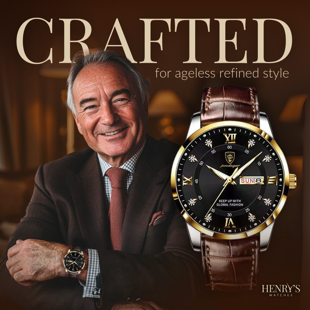 Durable men's watch with luminous lighting for practical elegance