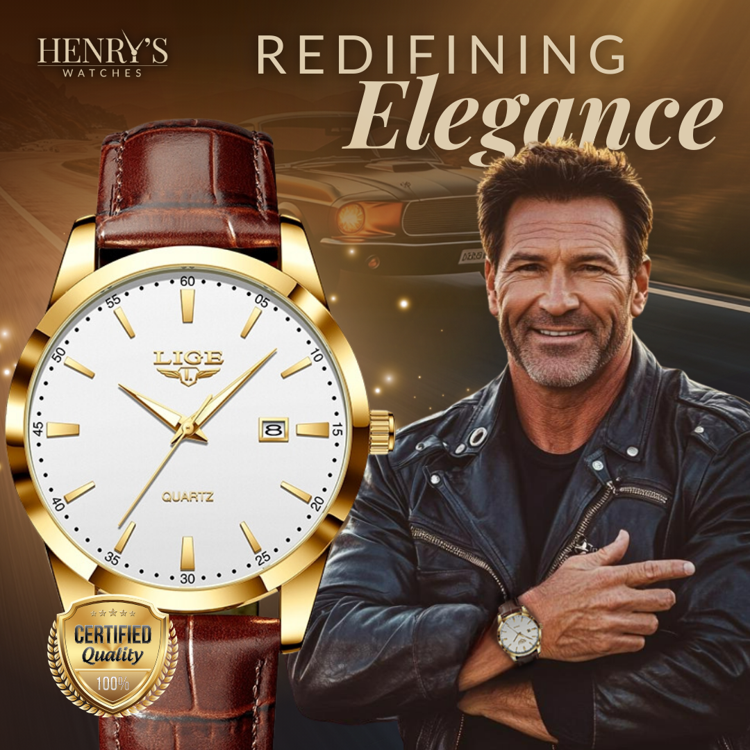 Elegant and durable military leather watch