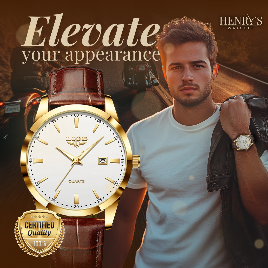 Elegant and durable military leather watch