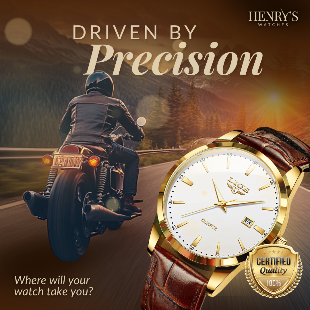 Elegant and durable military leather watch