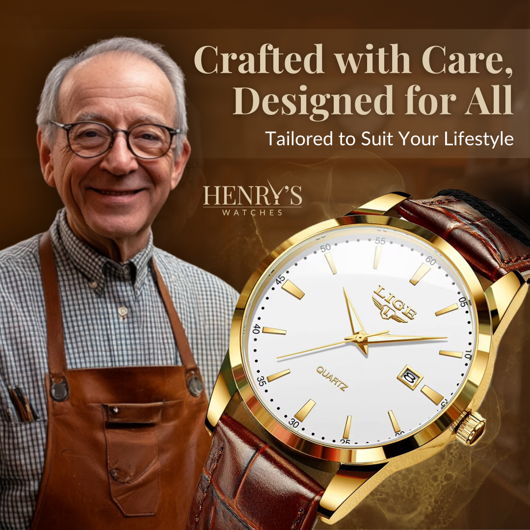 Elegant and durable military leather watch