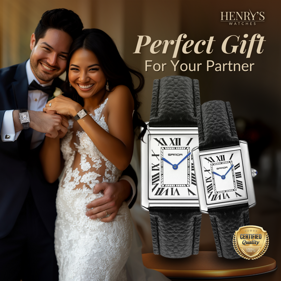 Elegant Square Watches for Couples
