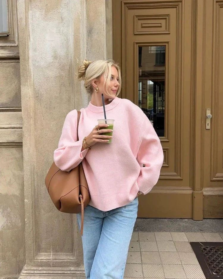 Cozy Bailee Soft Pink Sweater - Perfect for Comfort and Style