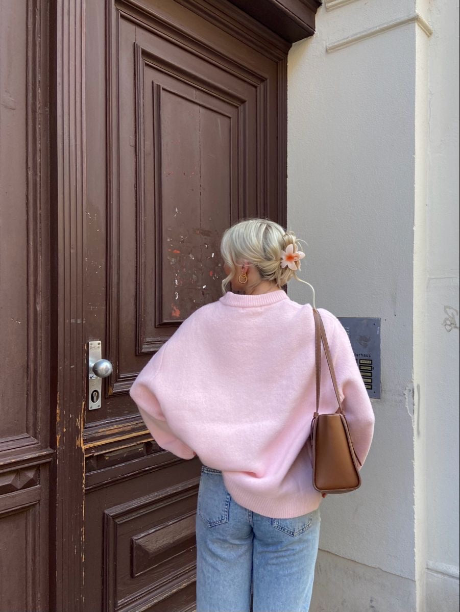 Cozy Bailee Soft Pink Sweater - Perfect for Comfort and Style
