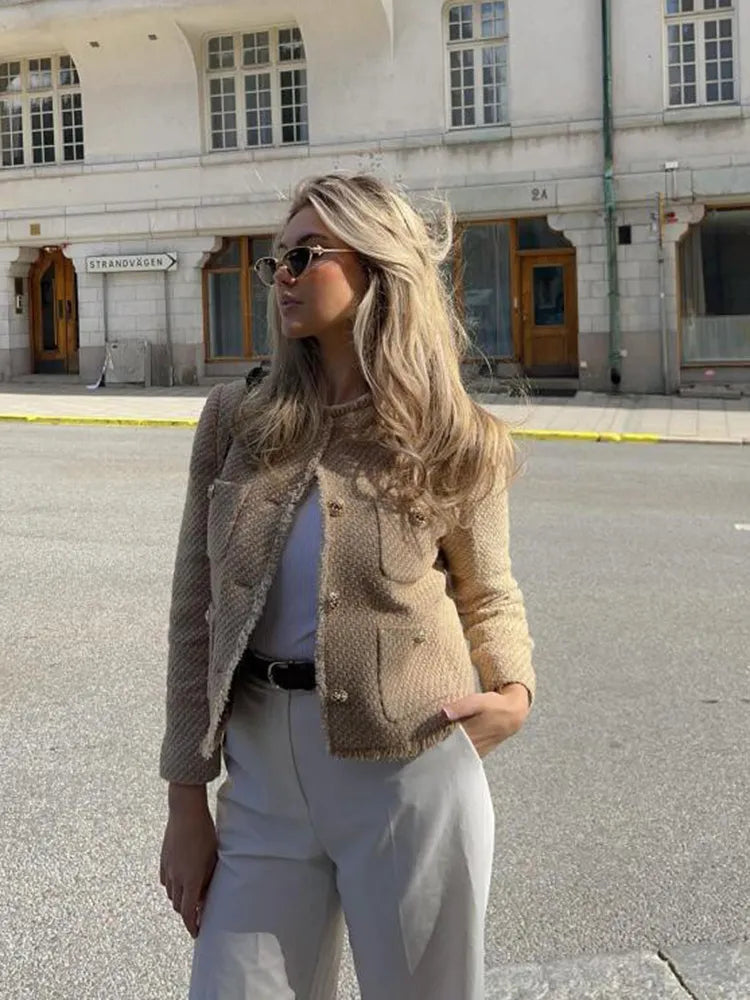 Olivia Elegant Tweed Blazer for a Sophisticated Look