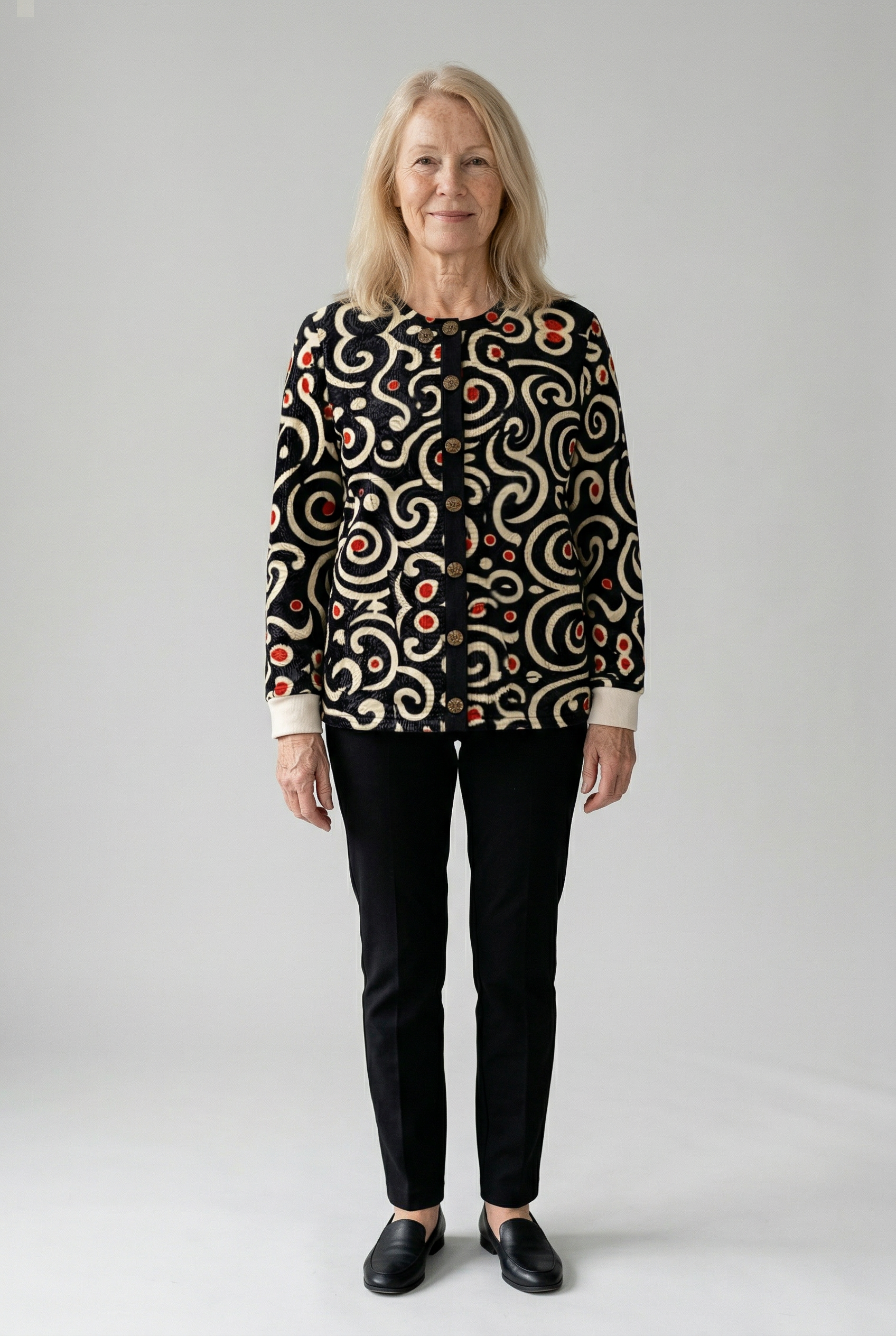 Gaby | Elegant trendy cardigan with eye-catching pattern