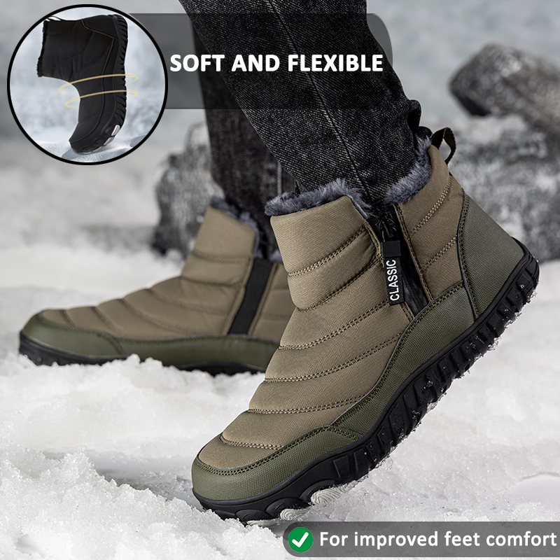 Men's Insulated Winter Boots - Waterproof, Non-slip, and Ultra Comfortable