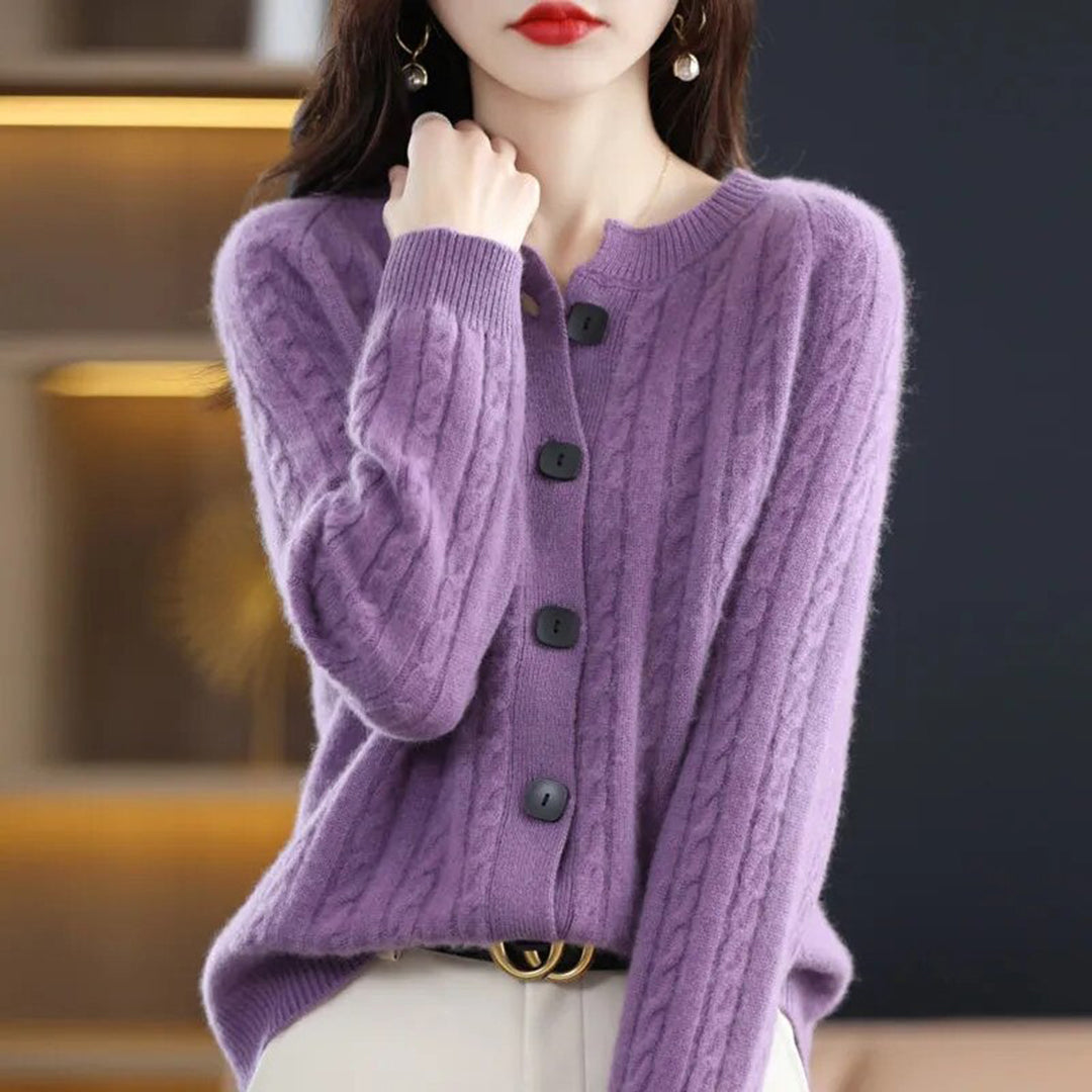 Lily | Women's Warm Knitted Vest with Buttons and Relaxed Fit for Winter
