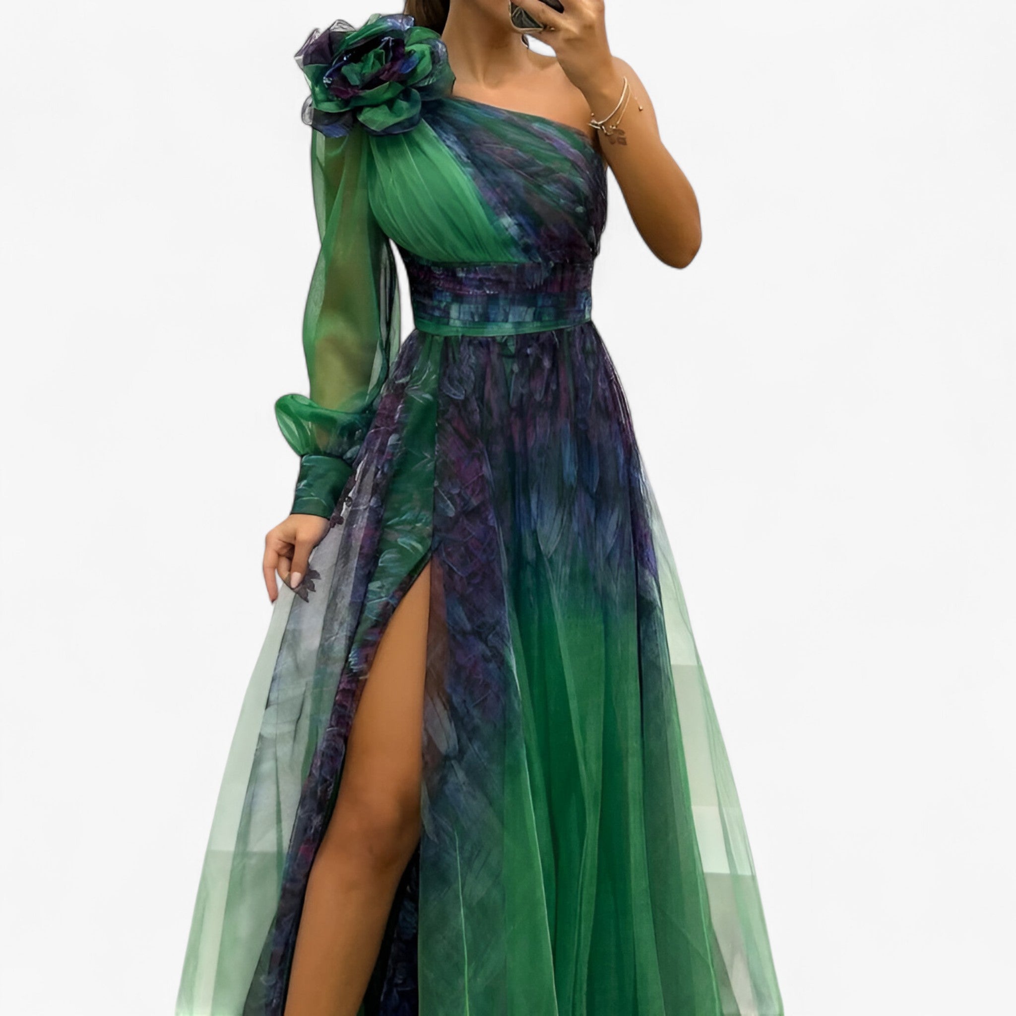 Alma | Women's Elegant Asymmetric Maxi Dress