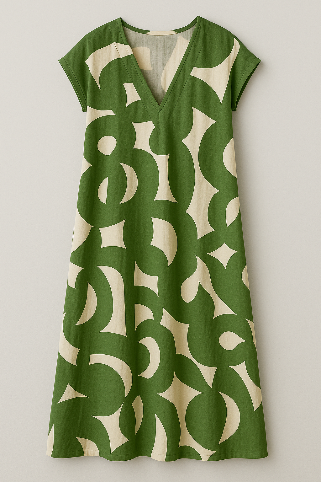 Elegant Women's V-Neck Maxi Dress with an Elegant Silhouette