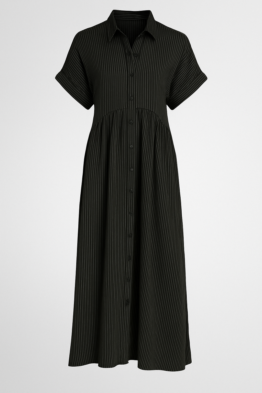 Ladies' Elegant Midi Dress with Pockets