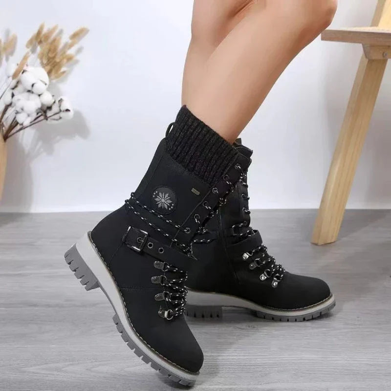 Women's Lace-up Winter Shoes – Warm Elegance and Ultimate Comfort