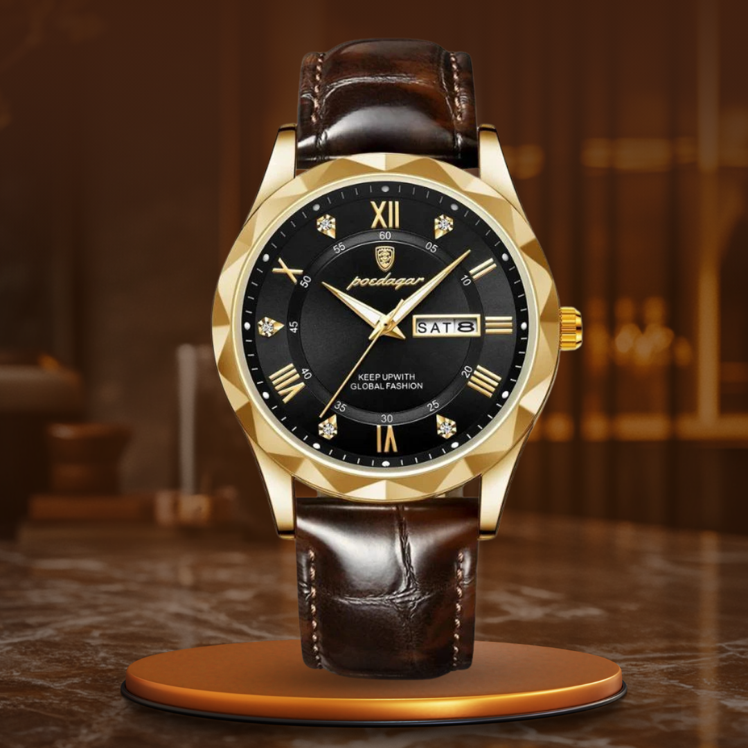 Luxury Leather Strap Quartz Watch