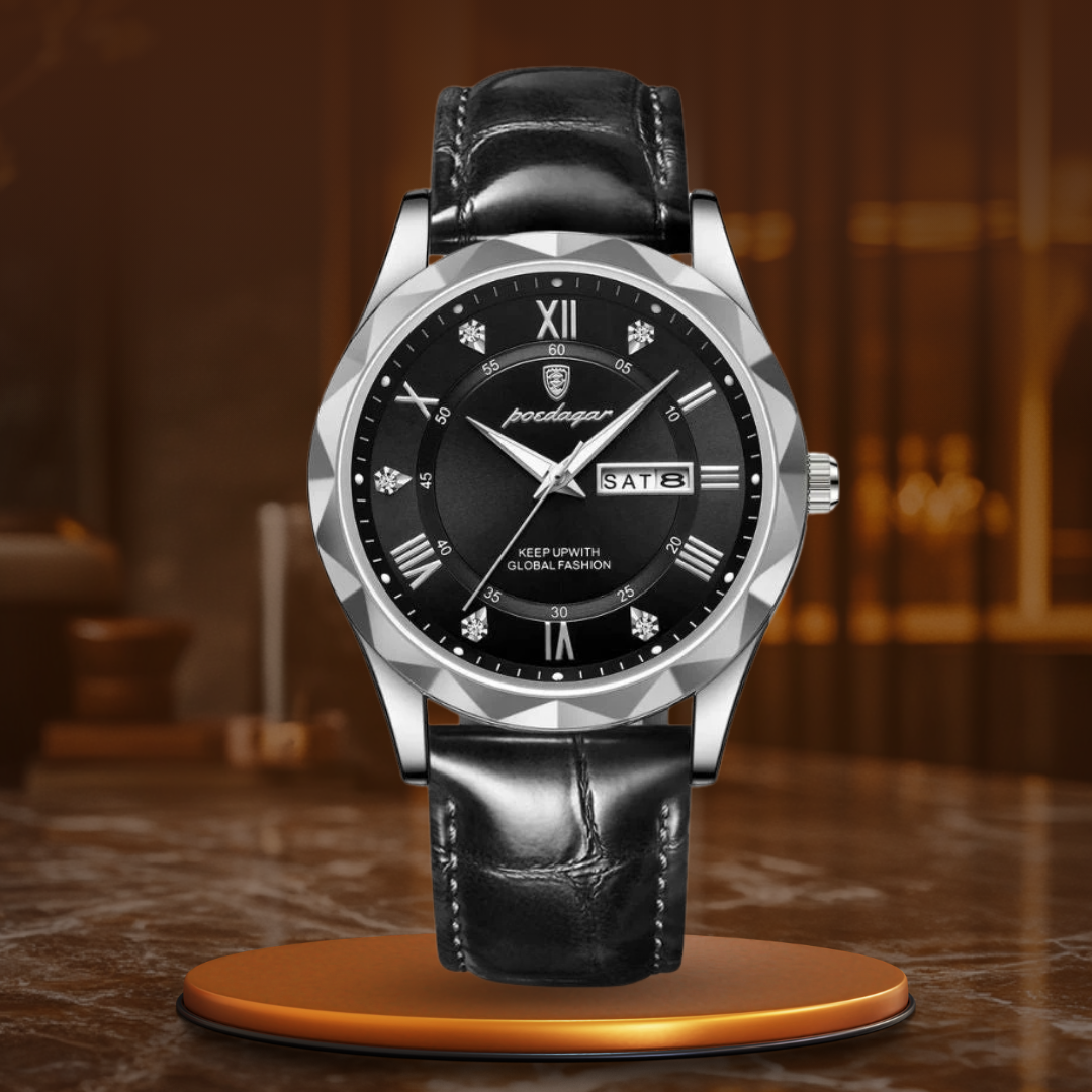 Luxury Leather Strap Quartz Watch