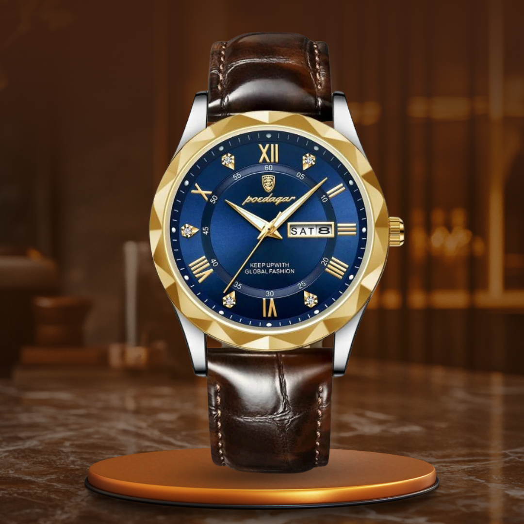 Luxury Leather Strap Quartz Watch