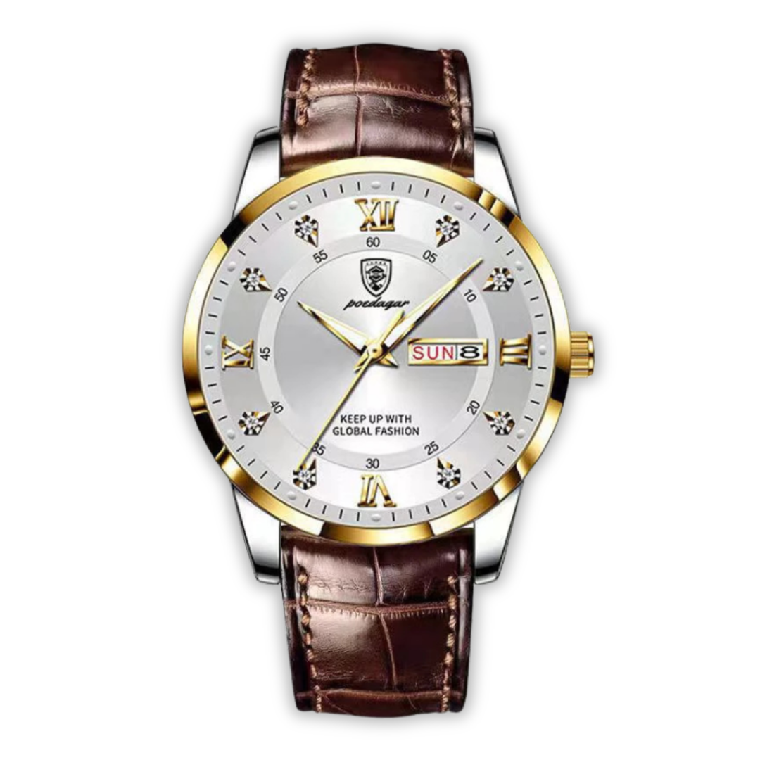 Durable men's watch with luminous lighting for practical elegance