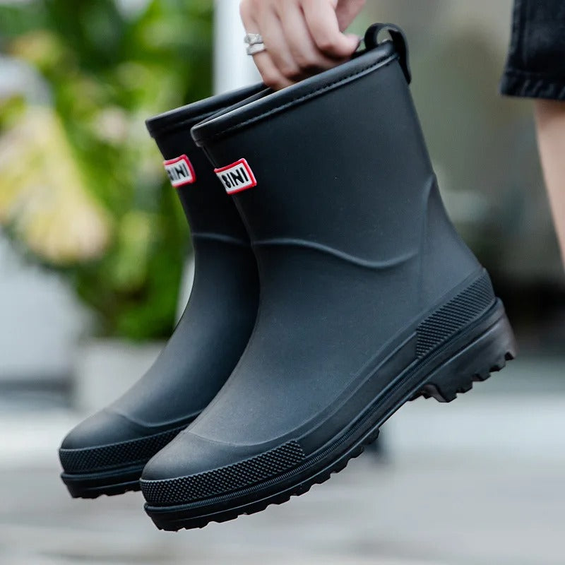 Women's Waterproof Mid-Calf Rain Boots - Stylish and Practical