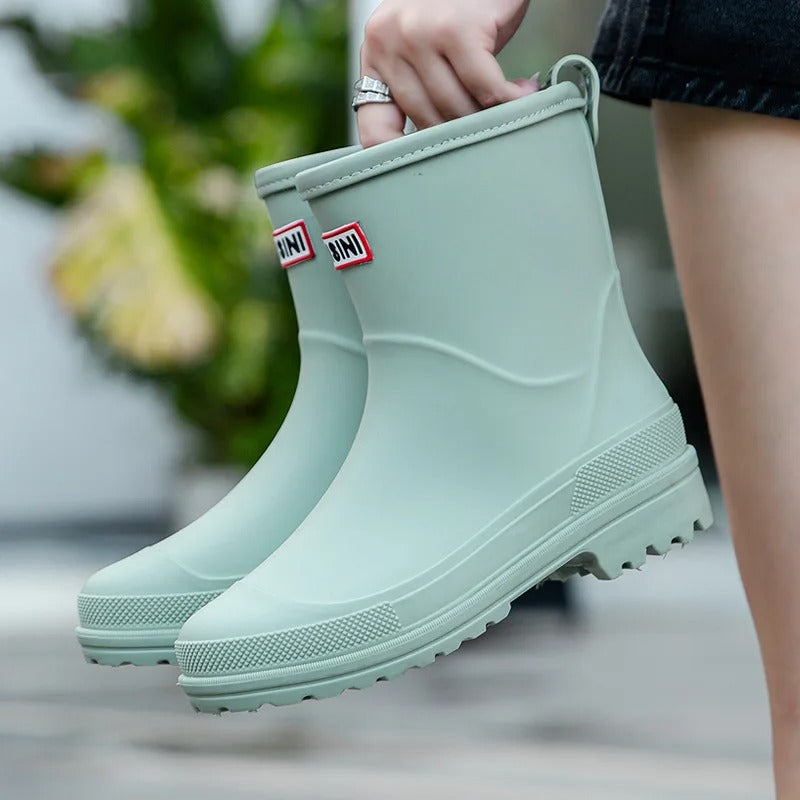 Women's Waterproof Mid-Calf Rain Boots - Stylish and Practical