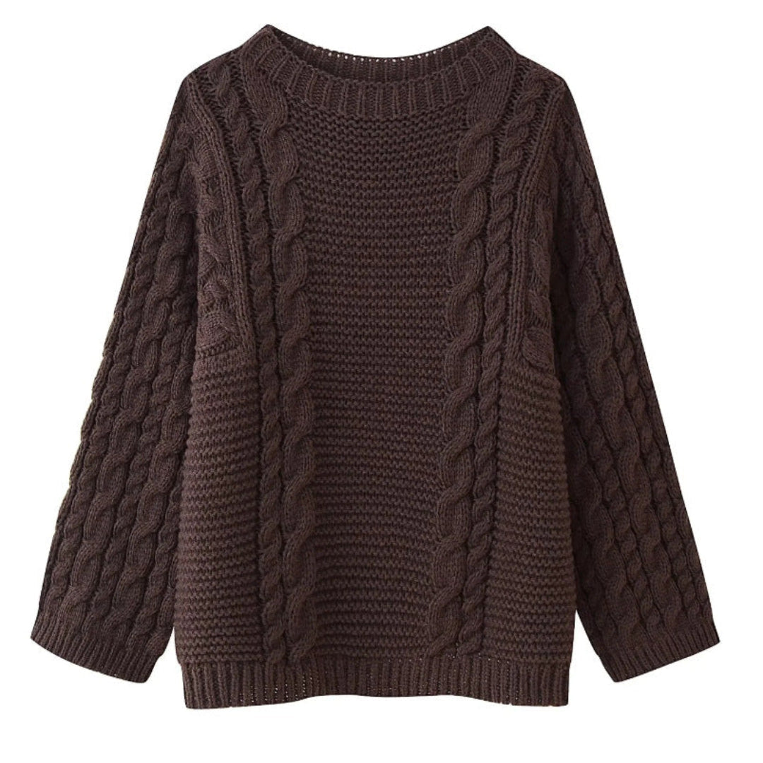 Cozy Casual Loose-Fit Knit Sweater - Perfect for Fall & Winter