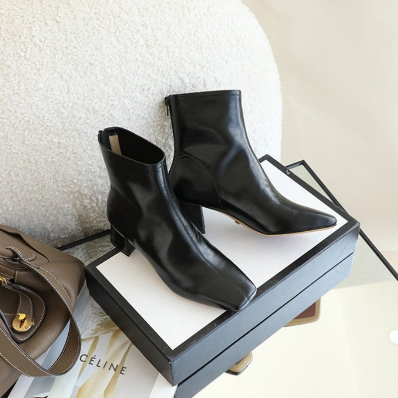 Classic block heel boots for a chic and comfortable look
