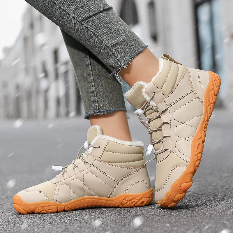 Relaxation and Safety: Comfortable Non-Slip Ankle Boots for Women, Ideal for Barefoot in Cold Weather