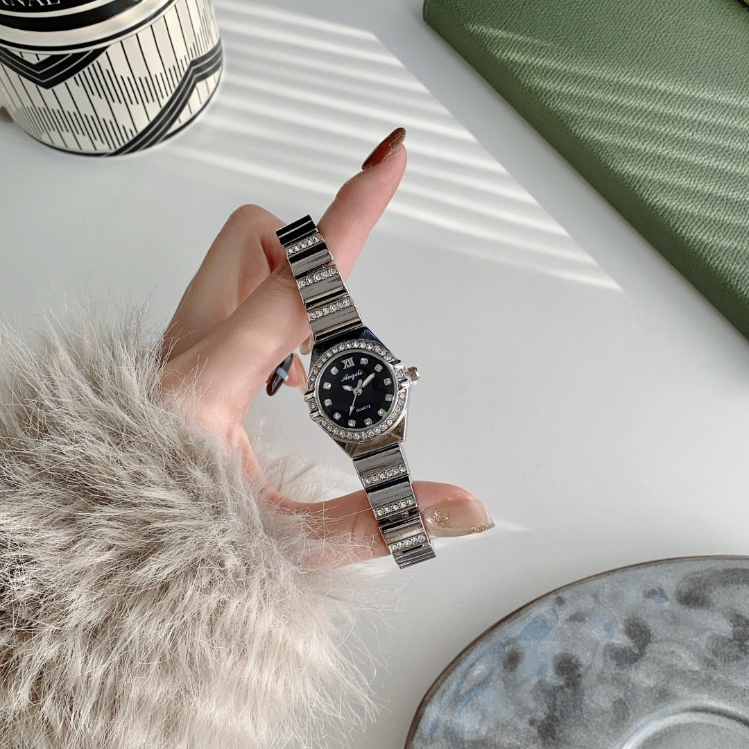 Elegant Quartz Watch with Small Dial