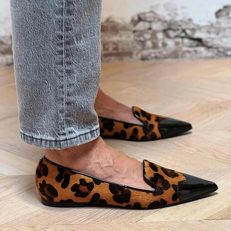 Elegant Animal-Print Ballet Flats