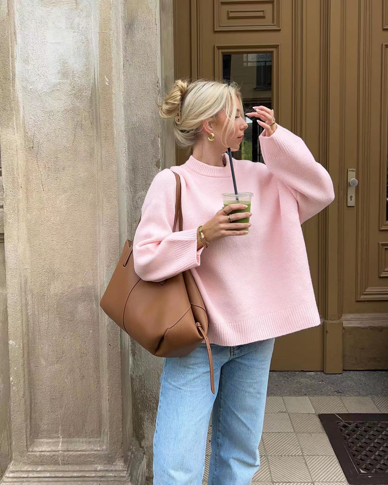 Cozy Bailee Soft Pink Sweater - Perfect for Comfort and Style