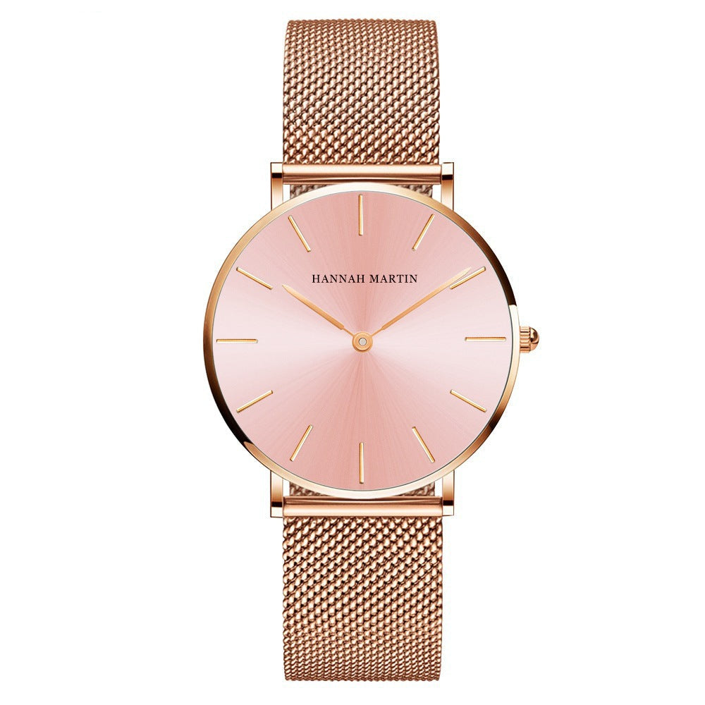 Ultra-thin mesh bracelet women's watch