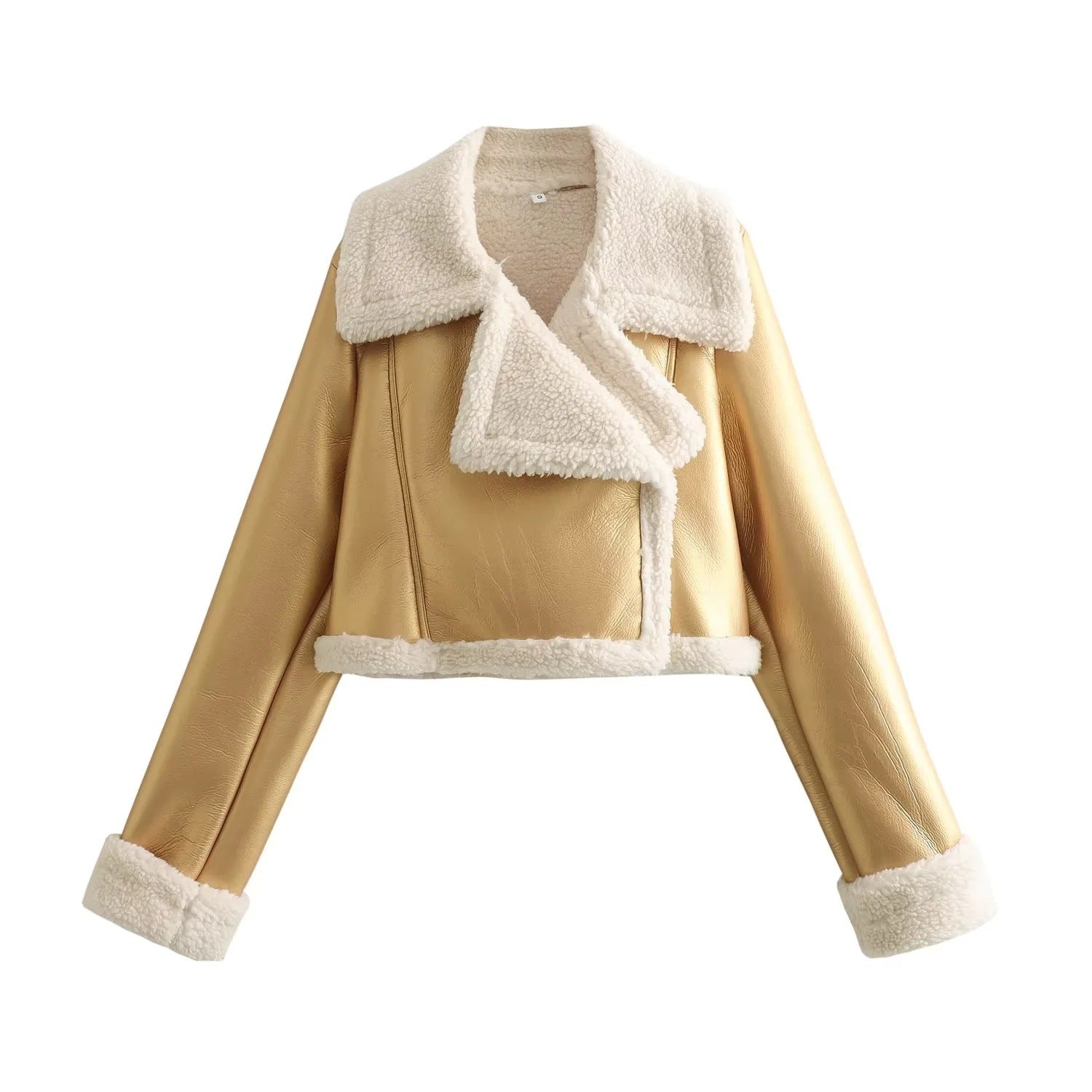 Bloom Shufa Luxurious Double-Sided Fur Fleece Short Jacket for Cozy Style