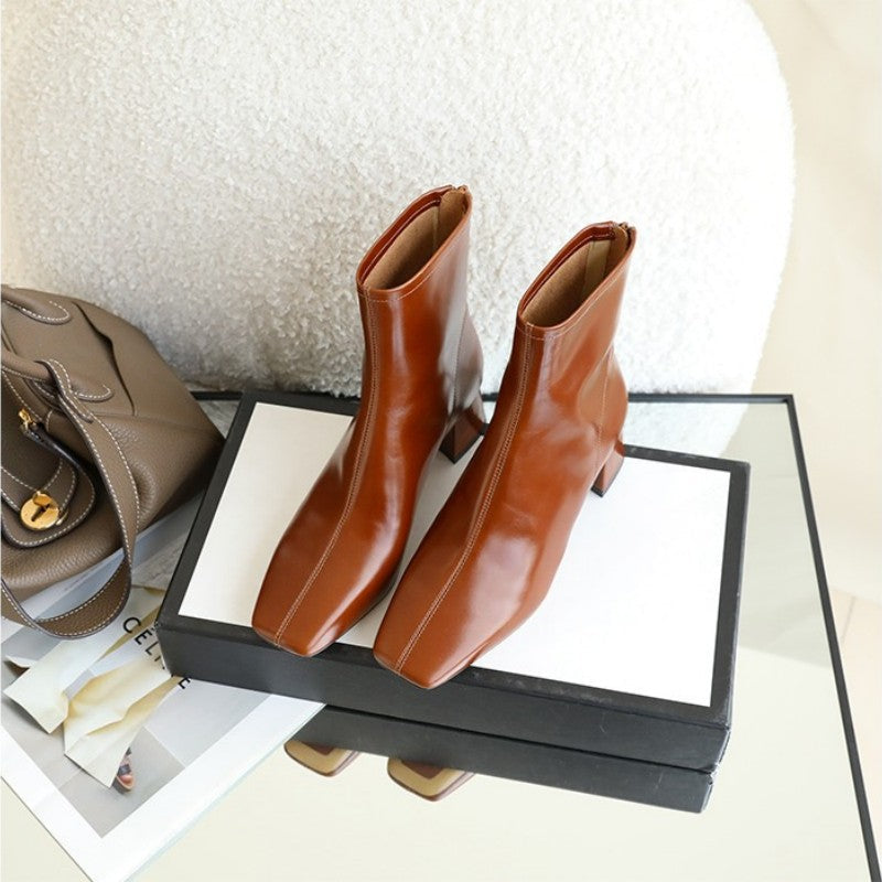 Classic block heel boots for a chic and comfortable look