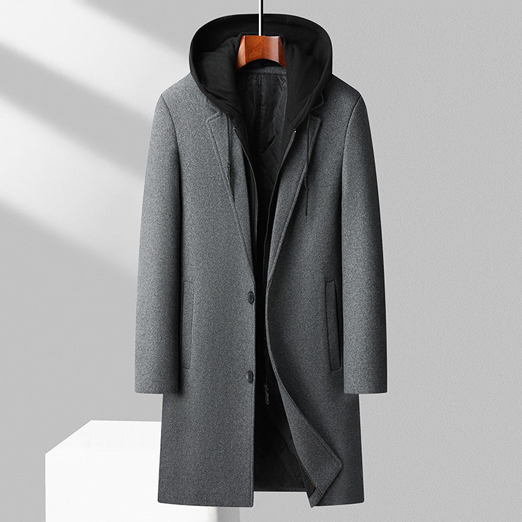 Elegant Alessio Wool Hooded Overcoat for Stylish Winter Warmth