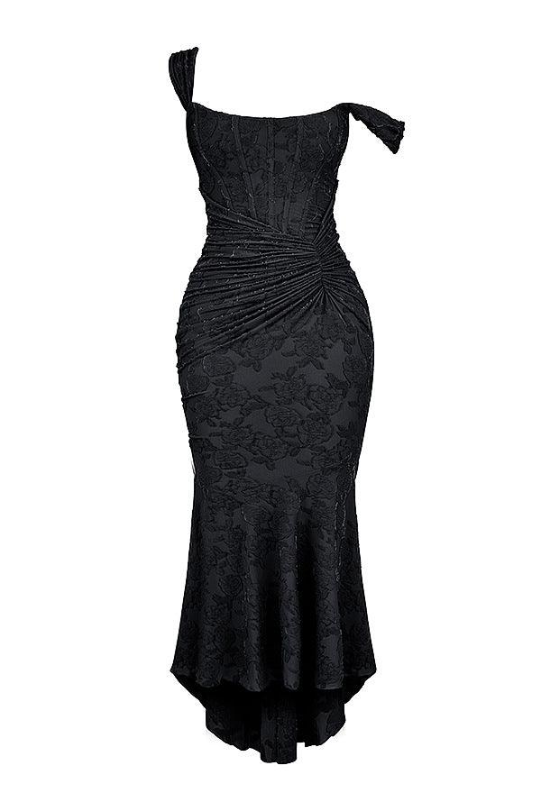 Black Bell floral long dress for an elegantly bohemian look