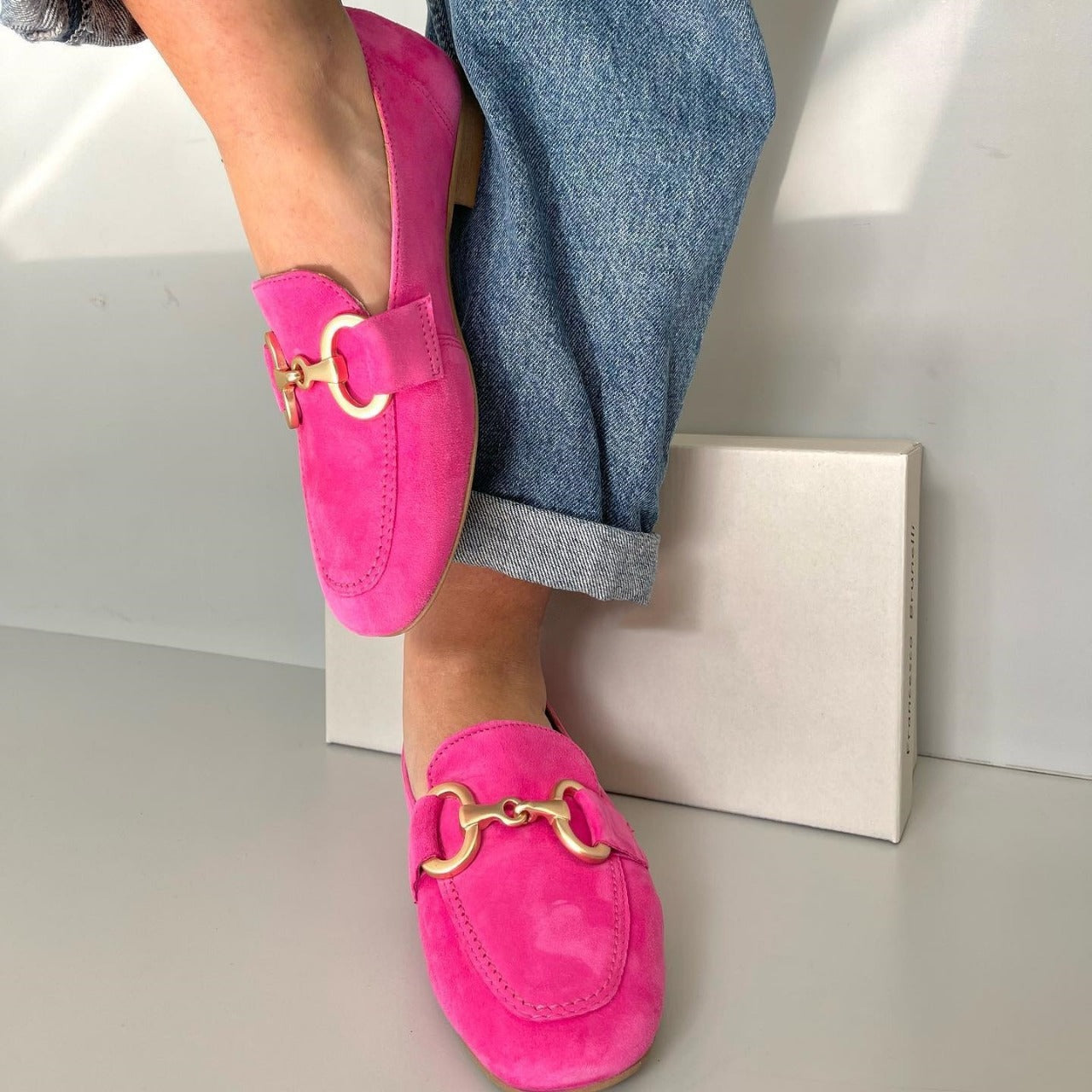 Chic Loafers with Gold-colored Details