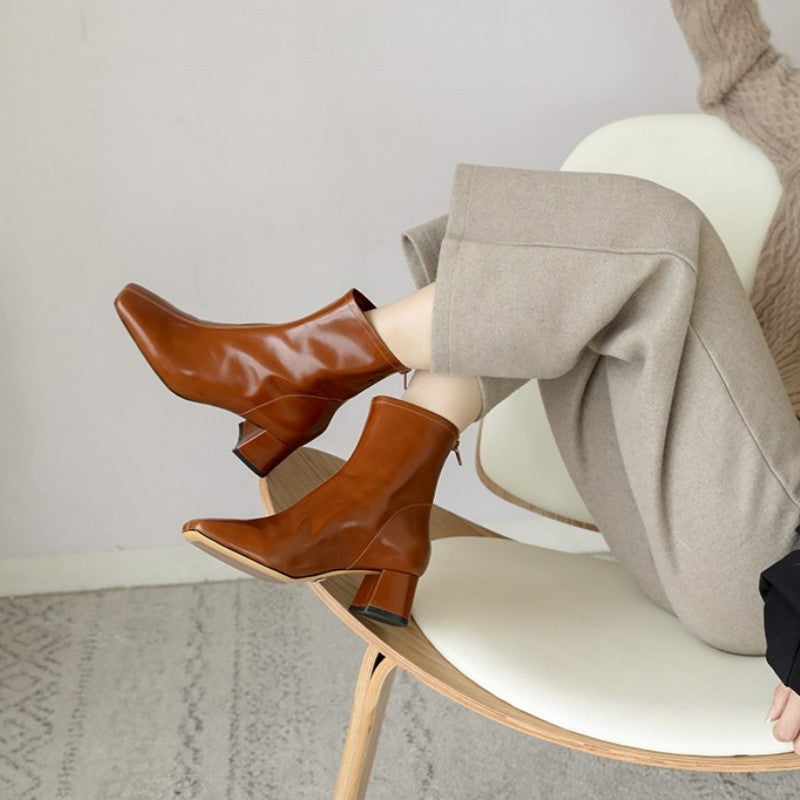 Classic block heel boots for a chic and comfortable look