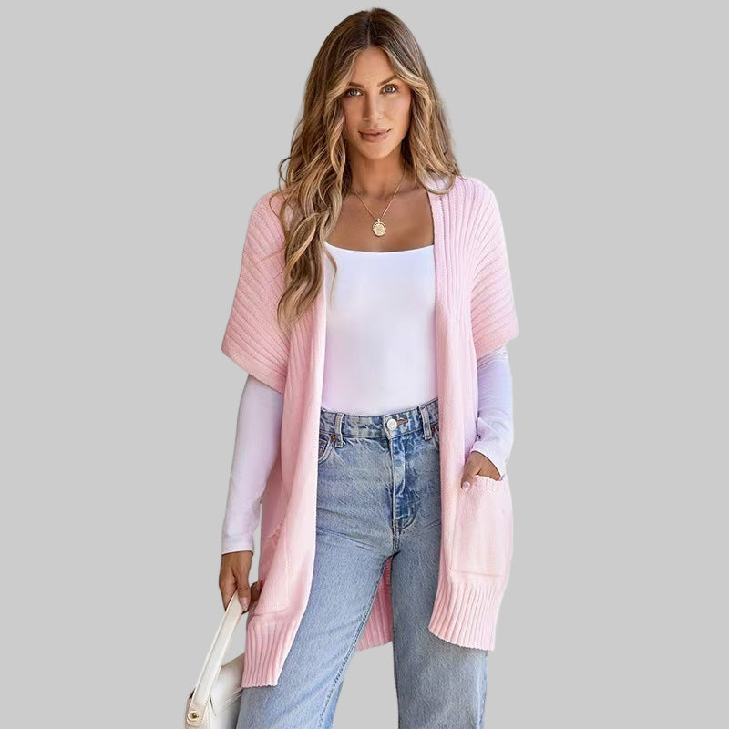 Ultra-Light Open-Front Knit Cardigan for Effortless Layering