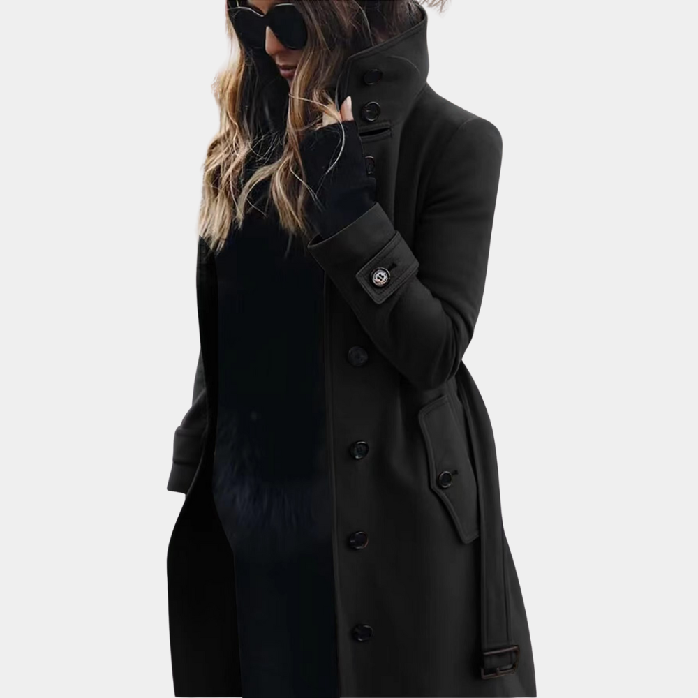 Chic and Cozy Light Winter Trench Coat for Women
