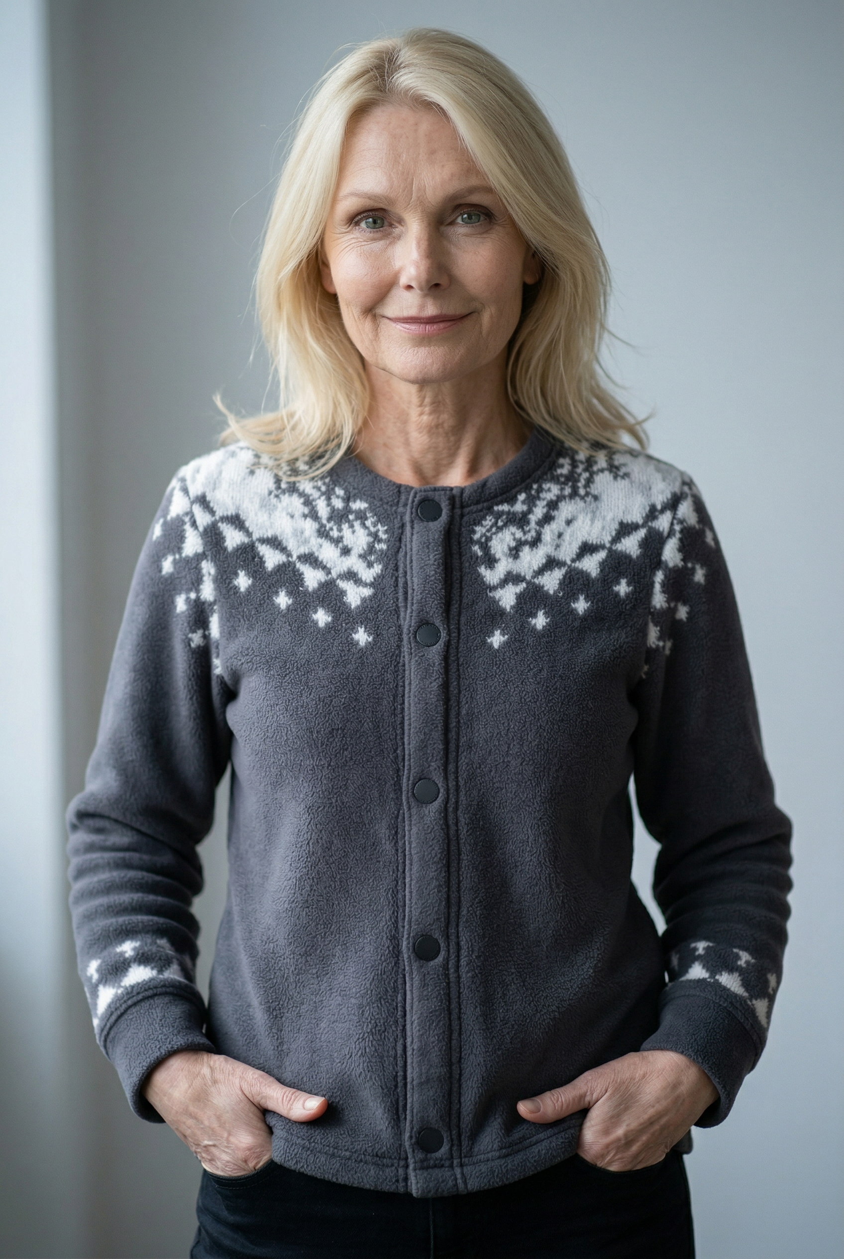 Neve | Elegant Dark Gray Cardigan for a Chic and Comfortable Style