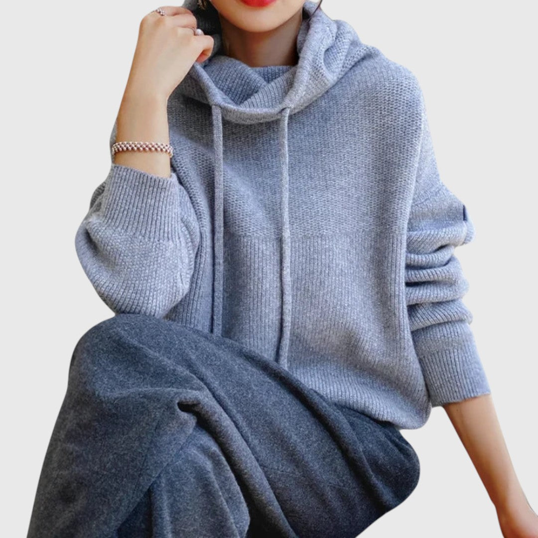 Eden - Stylish Drawstring Turtleneck Sweater for Cozy Elegance