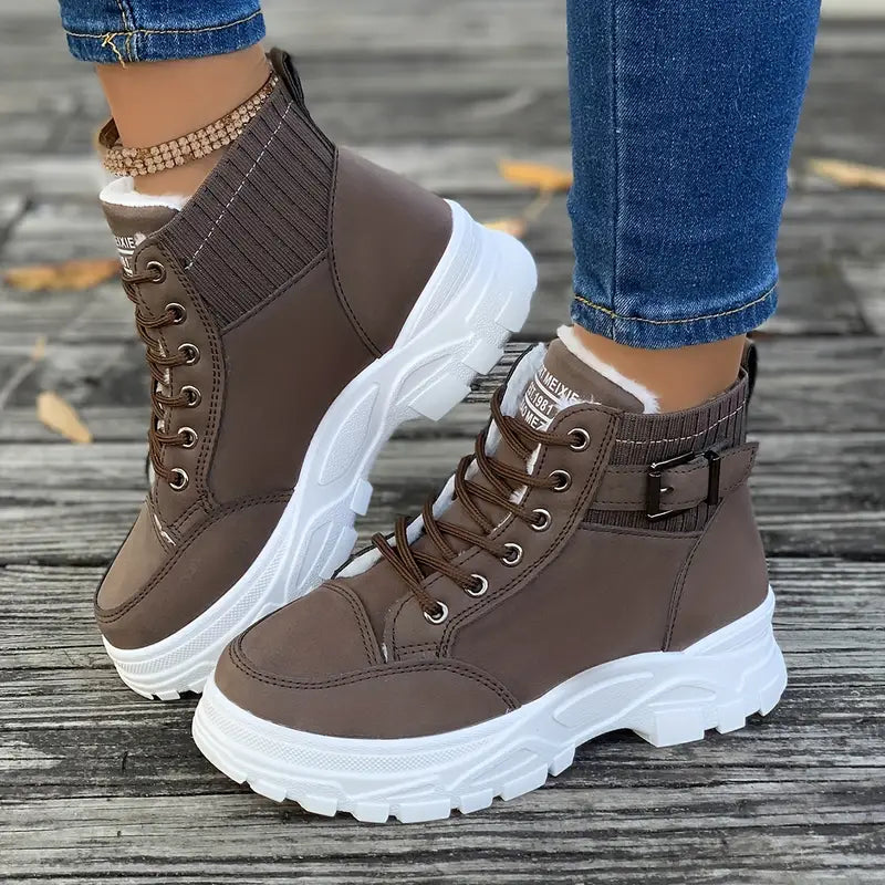 Velvet Lace-up Boots for Women – Modern Style and Maximum Comfort