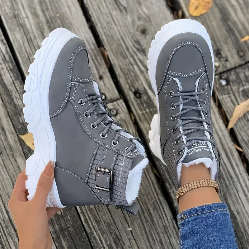 Velvet Lace-up Boots for Women – Modern Style and Maximum Comfort