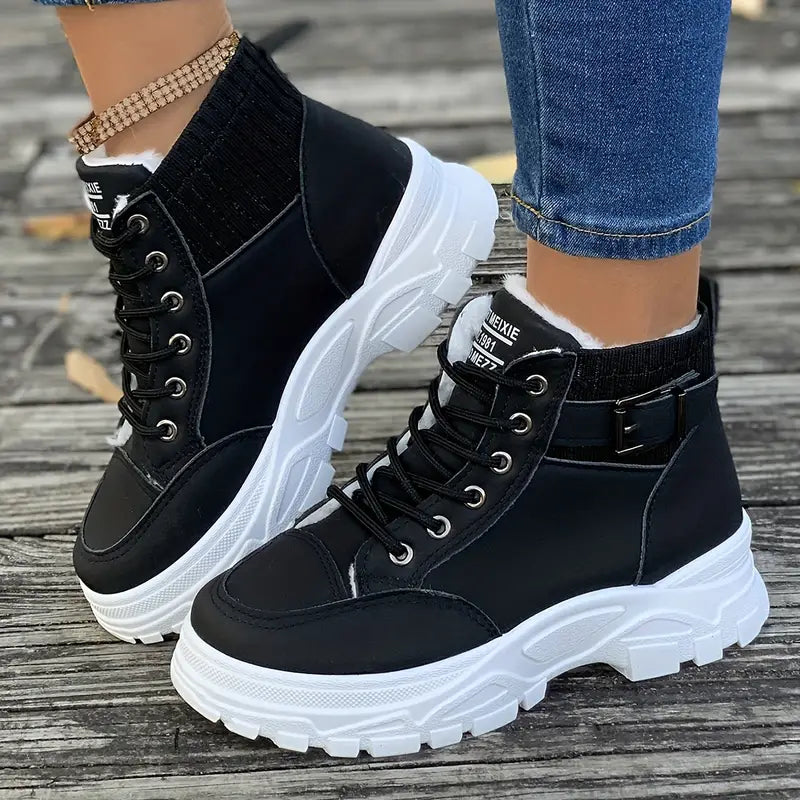 Velvet Lace-up Boots for Women – Modern Style and Maximum Comfort