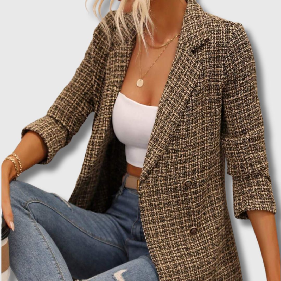 Sabine - Women's Elegant Tweed Blazer in Limited Edition