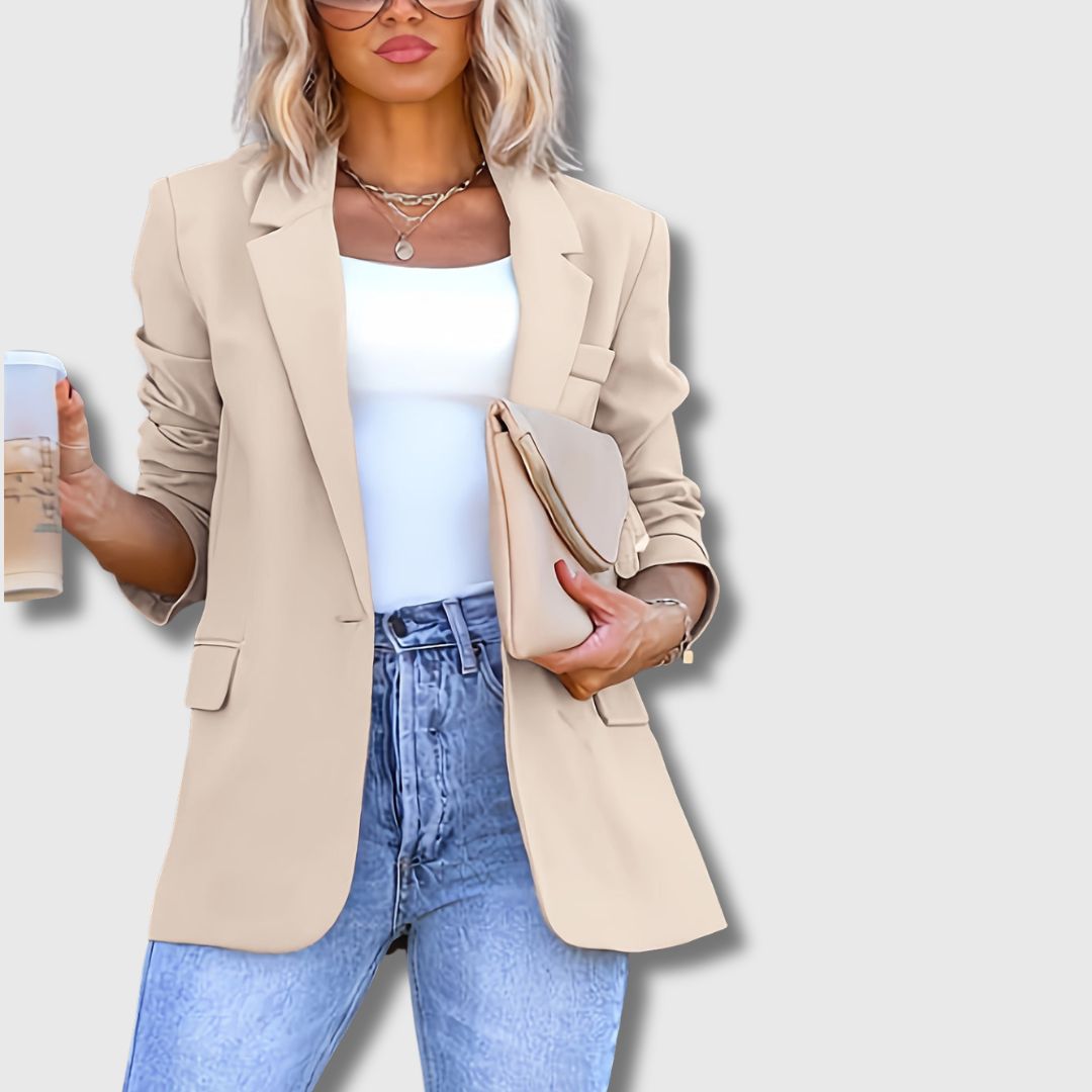 Sylvie - Feminine Elegance Beige Blazer Limited Edition