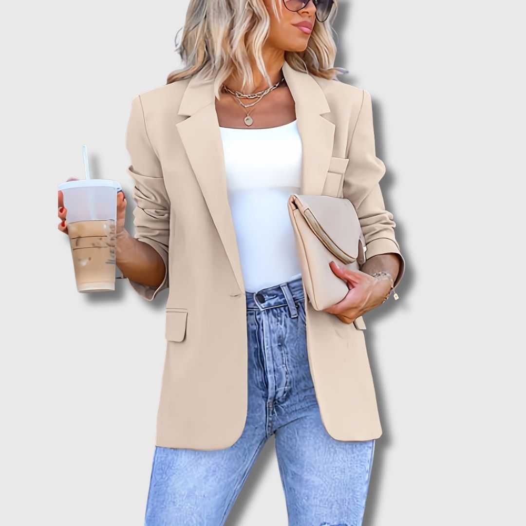 Sylvie - Feminine Elegance Beige Blazer Limited Edition