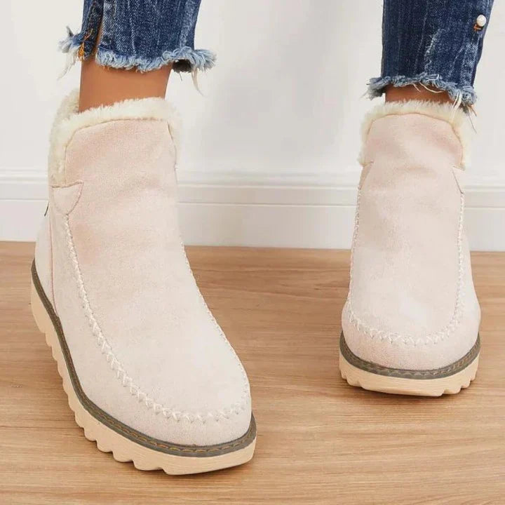 Stylish and comfortable retro winter boots with thick soles for women