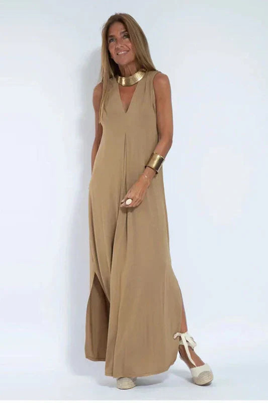 Elegant Maxi Dress with Complimentary Cardigan